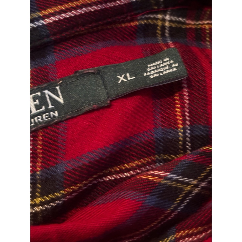 Lauren Ralph Lauren Red Plaid Button-Down Shirt - Picture 10 of 10